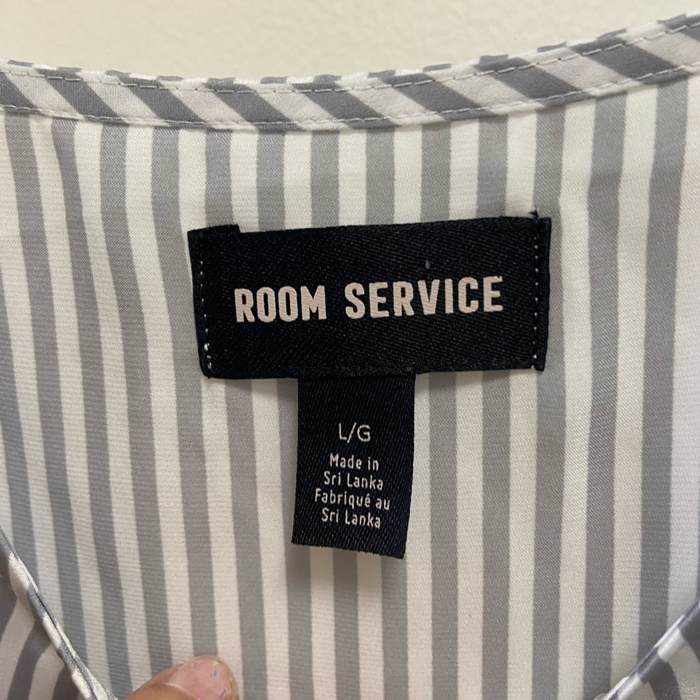 Room Service striped sleep cami size large - Picture 2 of 3